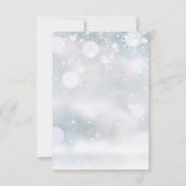 Elegante Rustieke Groene Winter Bruiloft RSVP Kaartje (Achterkant)