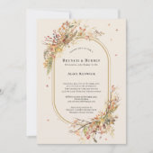 Elegante rustieke Herfst Beige bruiloft bruids bru Kaart (Voorkant)