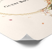 Elegante rustieke Herfst Beige bruiloft gast boek  Poster (Hoek)