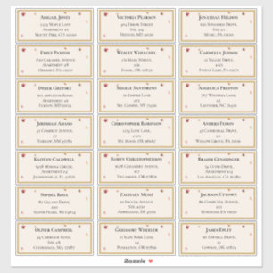 Elegante rustieke Herfst Beige bruiloft gastadres Sticker