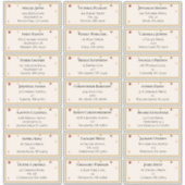 Elegante rustieke Herfst Beige bruiloft gastadres Sticker (Voorkant)