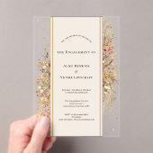 Elegante rustieke Herfst beige verlovingsfeest Acryl Uitnodigingen (Insitu (Draagbaar))