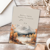 Elegante rustieke herfst berglandschap bruiloft kaart