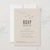 Elegante rustieke herfst berglandschap bruiloft RSVP kaartje (Voorkant)