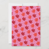 Elegante rustieke herfst bladeren blush roze herfs kaart (Achterkant)