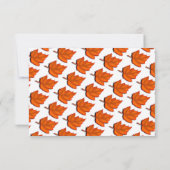 Elegante rustieke herfst bladeren chique herfst br RSVP kaartje (Achterkant)