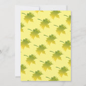 Elegante rustieke herfst bladeren geel bloemenbrui kaart (Achterkant)