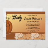 Elegante rustieke herfst bladeren herfst 30e verja kaart (Voorkant)