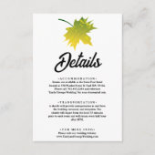 Elegante rustieke herfst bladeren herfst bloemenbr informatiekaartje (Voorkant)