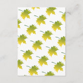 Elegante rustieke herfst bladeren herfst bloemenbr informatiekaartje (Achterkant)