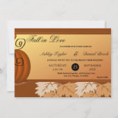 Elegante rustieke herfst bladeren herfst bloemenbr kaart (Voorkant)