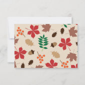 Elegante rustieke herfst bladeren herfst bloemenbr RSVP kaartje (Achterkant)