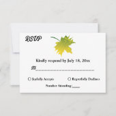 Elegante rustieke herfst bladeren herfst bloemenbr RSVP kaartje (Voorkant)