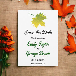 Elegante rustieke herfst bladeren herfst bloemenbr save the date