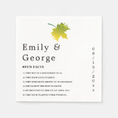 Elegante rustieke herfst bladeren herfst bloemenbr servet (Voorkant)