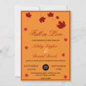 Elegante rustieke herfst bladeren Oranje herfst br Kaart (Voorkant)