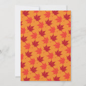 Elegante rustieke herfst bladeren Oranje herfst br Kaart (Achterkant)