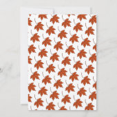 Elegante rustieke herfst bladeren pompoen 60e verj kaart (Achterkant)