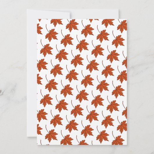 Elegante rustieke herfst bladeren pompoen 60e verj kaart (Achterkant)