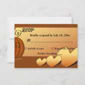 Elegante rustieke herfst bladeren pompoen bloemenb RSVP kaartje (Voorkant)