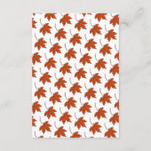 Elegante rustieke herfst bladeren pompoen herfst b informatiekaartje (Achterkant)