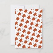 Elegante rustieke herfst bladeren pompoen herfst b RSVP kaartje (Achterkant)