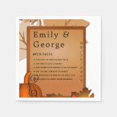 Elegante rustieke herfst bladeren pompoen herfst b servet (Voorkant)