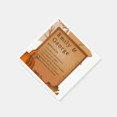 Elegante rustieke herfst bladeren pompoen herfst b servet (Hoek)