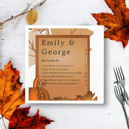 Elegante rustieke herfst bladeren pompoen herfst b servet