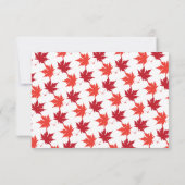 Elegante rustieke herfst bladeren romantische herf RSVP kaartje (Achterkant)