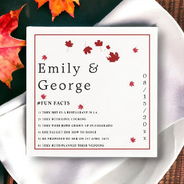 Elegante rustieke herfst bladeren romantische mode servet