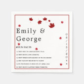 Elegante rustieke herfst bladeren romantische mode servet (Voorkant)