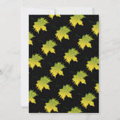 Elegante rustieke herfst bladeren zwart-wit bruilo save the date (Achterkant)