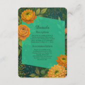 elegante rustieke herfst Bloemen bruiloft Informatiekaartje (Voorkant)