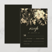 Elegante rustieke herfst bloemenbruiloft RSVP kaartje (Voorkant / Achterkant)