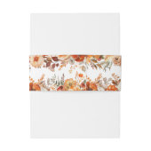 Elegante Rustieke Herfst Bloemige Bruiloft Uitnodigingen Wikkel (Achterkant Voorbeeld)