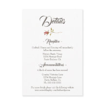 Elegante rustieke herfst bruiloft behuizing Kaart