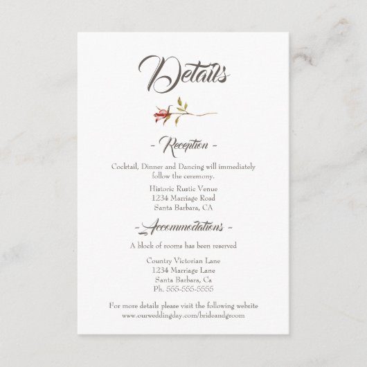 Elegante rustieke herfst bruiloft behuizing Kaart (Voorkant)