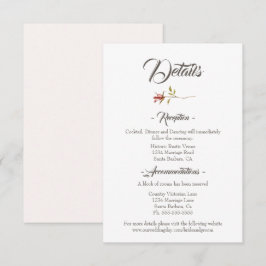 Elegante rustieke herfst bruiloft behuizing Kaart