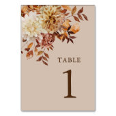Elegante Rustieke Herfst Bruiloft Kaart (Voorkant)