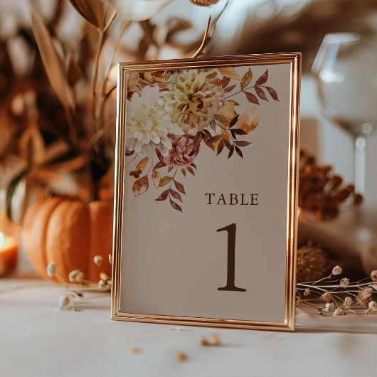 Elegante Rustieke Herfst Bruiloft Kaart