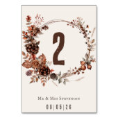 Elegante rustieke herfst bruiloft krans kaart (Voorkant)
