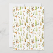 Elegante rustieke herfst Forest Fall bruiloft Kaart (Achterkant)