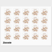 Elegante rustieke Herfst gebladerte bruiloft Stick Vierkante Sticker (Vel)