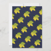 Elegante rustieke herfst laat marine blauw chique  kaart (Achterkant)