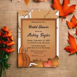 Elegante rustieke herfst laat pompoen Vrijgezellen Kaart