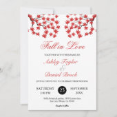 Elegante rustieke Herfst rode bladeren Boho herfst Kaart (Voorkant)