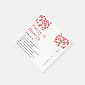 Elegante rustieke Herfst rode bladeren Boho herfst Servet (Hoek)