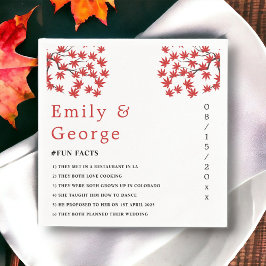 Elegante rustieke Herfst rode bladeren Boho herfst Servet