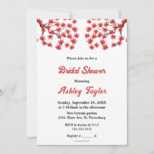 Elegante rustieke Herfst rood verlaat Boho Vrijgez Kaart (Voorkant)